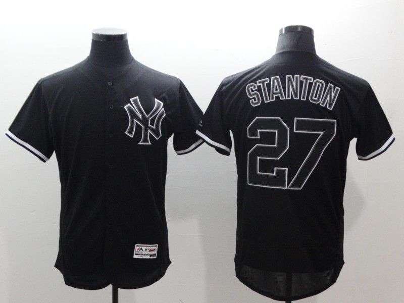 Men New York Yankees #27 Stanton Black Elite 2021 MLB Jersey